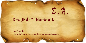 Drajkó Norbert névjegykártya