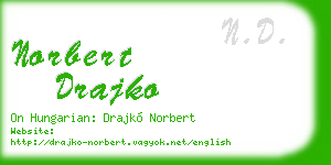 norbert drajko business card